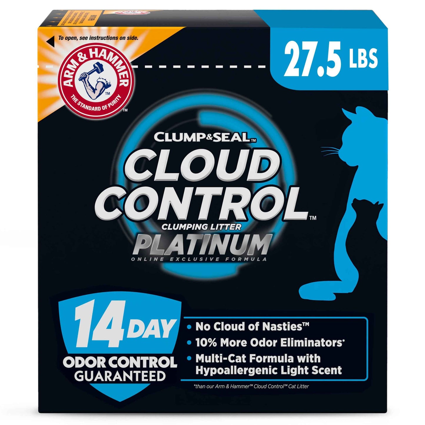 ARM & Hammer Clump & Seal, Easy Clean Technology with No Scrubbing, 14-Day Odor Control