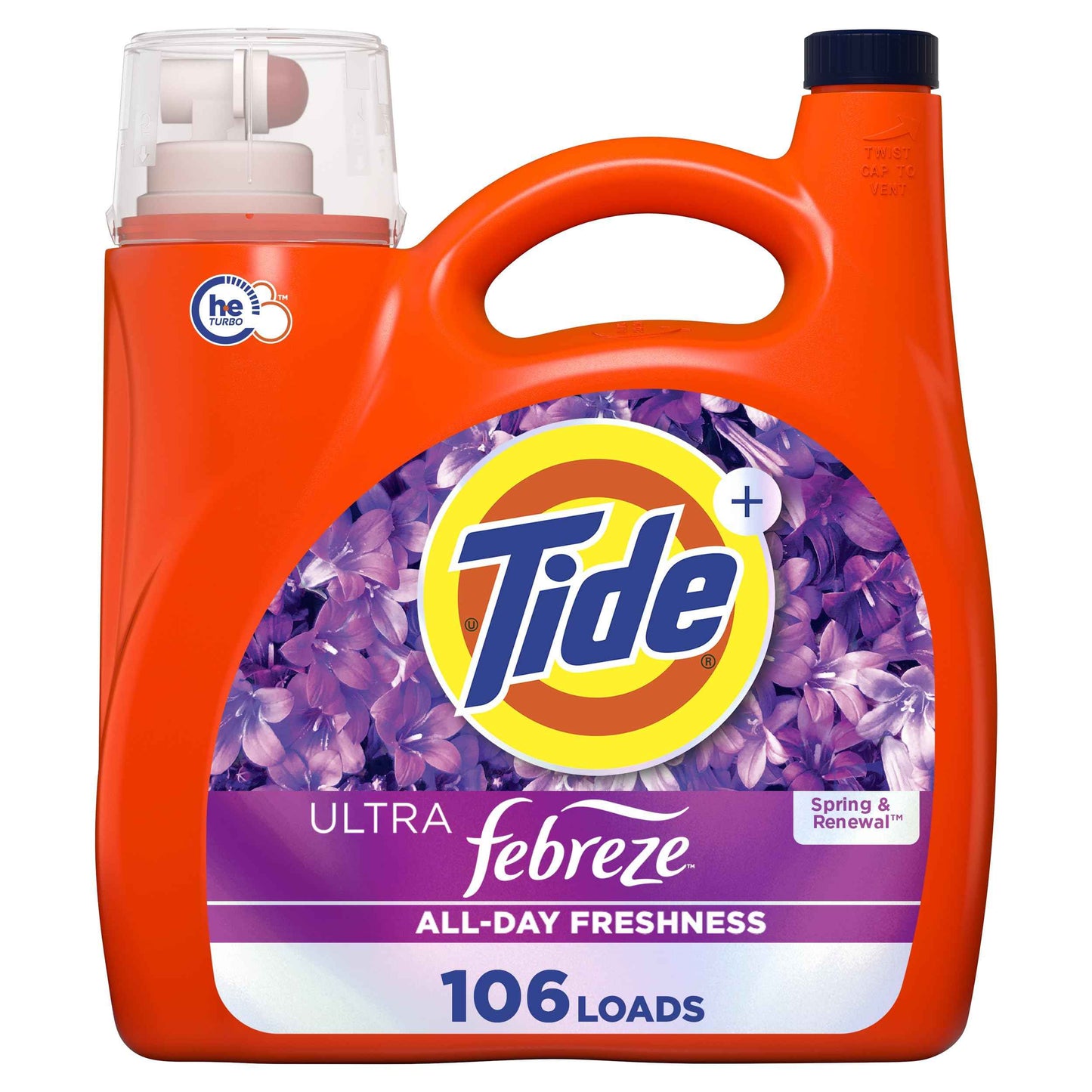 Tide Ultra Febreze Liquid Laundry Detergent, Spring and Renewal scent, Laundry Detergent Liquid with All-Day Freshness