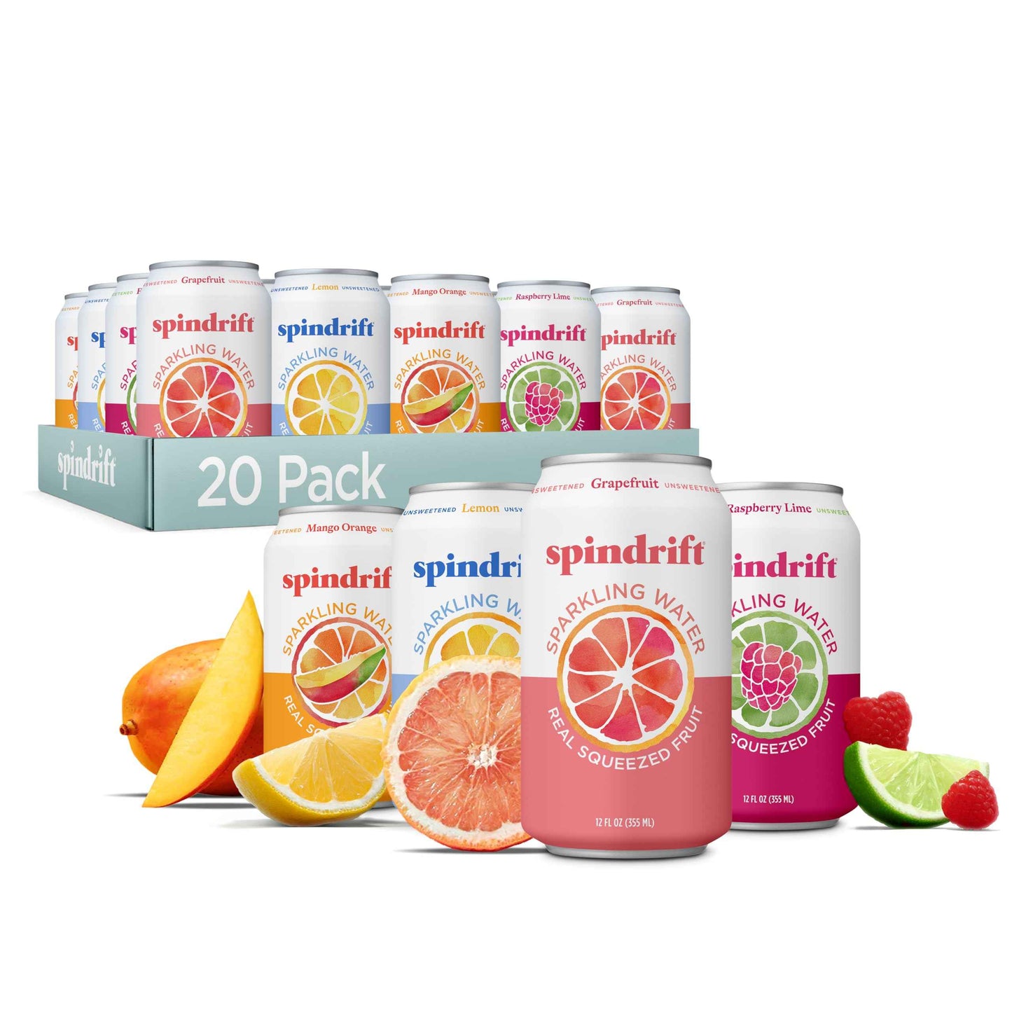 Spindrift Flavor Variety,12 Fl Oz