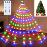 Christmas Tree Lights Christmas Lights Outdoor Indoor WarmWhite 400Led 10 Lines with 8 Light Modes, Timer and Remote Control, Fairy String Lights for Wedding Home Party 6Ft-9Ft Xmas Tree Decorations