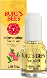 Burt's Bees Gua Sha Face Oil With Rosehip Seed Extract, Reduces Appearance of Fine Lines and Wrinkles, Use with Ice Roller & Facial Tools, Natural Origin Skin Care