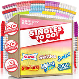 Singles To Go! 120ct Bulk Variety Pack - 20 Different Flavors and More - Sugar Free Drink Mix Packets - Sugar Free Water Flavoring Packets