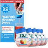 Water Enhancer - Sweetened with Stevia - High in Vitamin C & Antioxidants - Sugar Free - Zero Calories - Keto - Vegan - 5 Bottles, Makes 90 Drinks (Strawberry Lemonade) - Beverage, Mixed