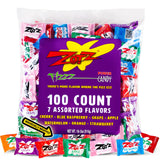 Zotz Fizzy Candy Bag, Assorted Flavors, 100 Count Bag Snack Bonbon Sweet