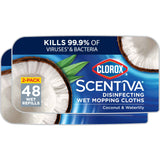 Clorox Scentiva Disinfecting Wet Mop Pad, Disposable Mop Heads