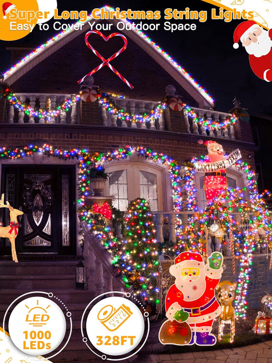 328_FT_1000_LED_Christmas_Lights,_Waterproof_Outdoor_String_Lights_with_Remote_and_Timer,_Christmas_Tree_Lights_with_8_Modes_Dimmable,_Fairy_Lights_for_Holiday_Decor_(Multicolor)