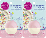 eos Natural Shea Lip Balm- Birthday Cake, eos lip balm, All-Day Moisture, Lip Care, Shea Butter, Moisturizing, Dry Lip Care