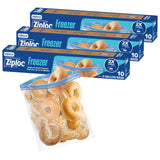 Ziploc 2 Gallon Food Storage Freezer Bags, Grip 'n Seal Technology for Easier Grip, Open, and Close, 30 Bags Total