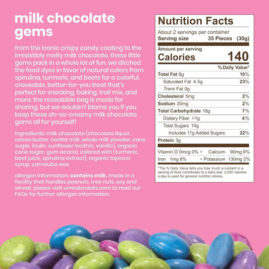 Unreal Milk Chocolate Gems, 2 Oz - Easter Day