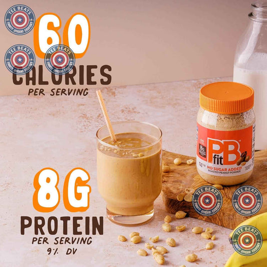 PBfit 7 Ounce No Sugar Added Peanut Butter Powder for Busy Workday Nutrition, 8g Protein Powdered Spread for Office Pantry and Quick Desk Snacks
