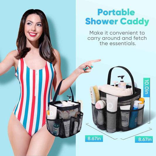 EUDELE Mesh Shower Caddy for College – Romantic Valentine's Day Gift for Her, Foldable Beach and Gym Organizer