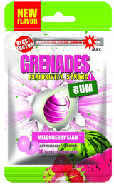 Grenades Gum - 30ct Bag - STRONG MINT GUM (Peppermint Bang) - Ultimate Fresh Breath & Serious Sinus Busting Power - Sugar-Free Chewing Gum
