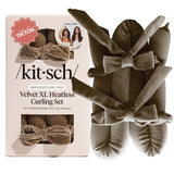 Kitsch Satin Heatless Curlers Set – Heatless Curls Overnight with 34" Hair Curler & 2 Satin Scrunchies – Comfortable Hair Curlers to Sleep In for Frizz-Free, No Heat Damage Styling