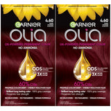 Garnier Olia Hair Color, Ammonia-Free Permanent Hair Dye, Oil-Powered Formula for 100% Gray Coverage and 3x Shinier Hair, Vegan & Cruelty Free
