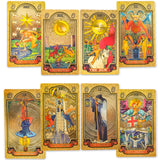 78 Gold foil Tarot Cards with Guide Book Tarot Deck for Beginners and Professional Player with Box Tarot PVC Durable Waterproof Wrinkle Resistant