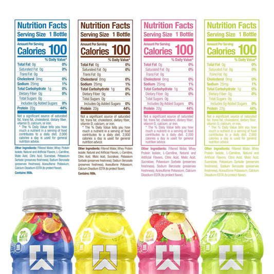 RYSE Clear Protein Drink - 100 Calories, 22g Whey Isolate Protein Shake, Sugar-Free, 0g Fat & Lactose-Free - Refreshing Ready-to-Drink Beverage