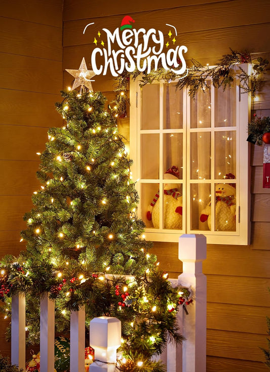 Brightown_LED_Christmas_Mini_Lights,_39Feet_100_LED_Clear_Bulbs_String_Lights_with_8_Light_Modes,_Connectable_Fairy_Lights_Plug_in_for_Outdoor_Xmas_Trees_Garland_Wreath_Holiday_Decorations,_Warm_White