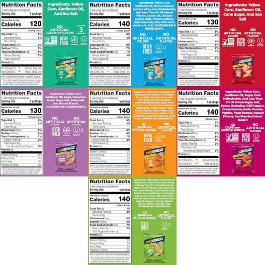 PopCorners Popped Corn Chips, 1 oz Bags, (20 Pack), Gluten Free, No Artificial Colors, No Artificial Flavors