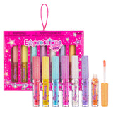 Expressions 7pc Fruity Flavored Lip Gloss Set - Lip Gloss in Assorted Fruity Flavors, Non Toxic Makeup for Kids & Teens Lipstick Glossy Cosmetic Lip Care