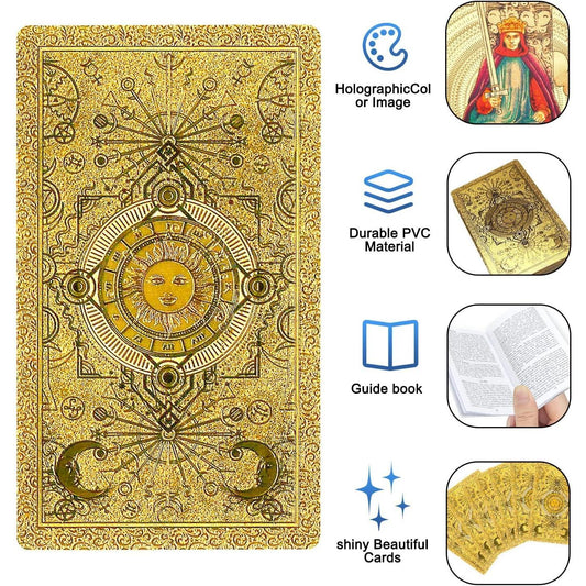 78_Gold_foil_Tarot_Cards_with_Guide_Book_Tarot_Deck_for_Beginners_and_Professional_Player_with_Box_Tarot_PVC_Durable_Waterproof_Wrinkle_Resistant