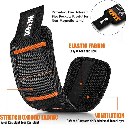 WEARXI Magnetic Wristband Tool – Outdoor Deck Repair and Fencing Accessory, Holds Screws and Nails on the Jobsite