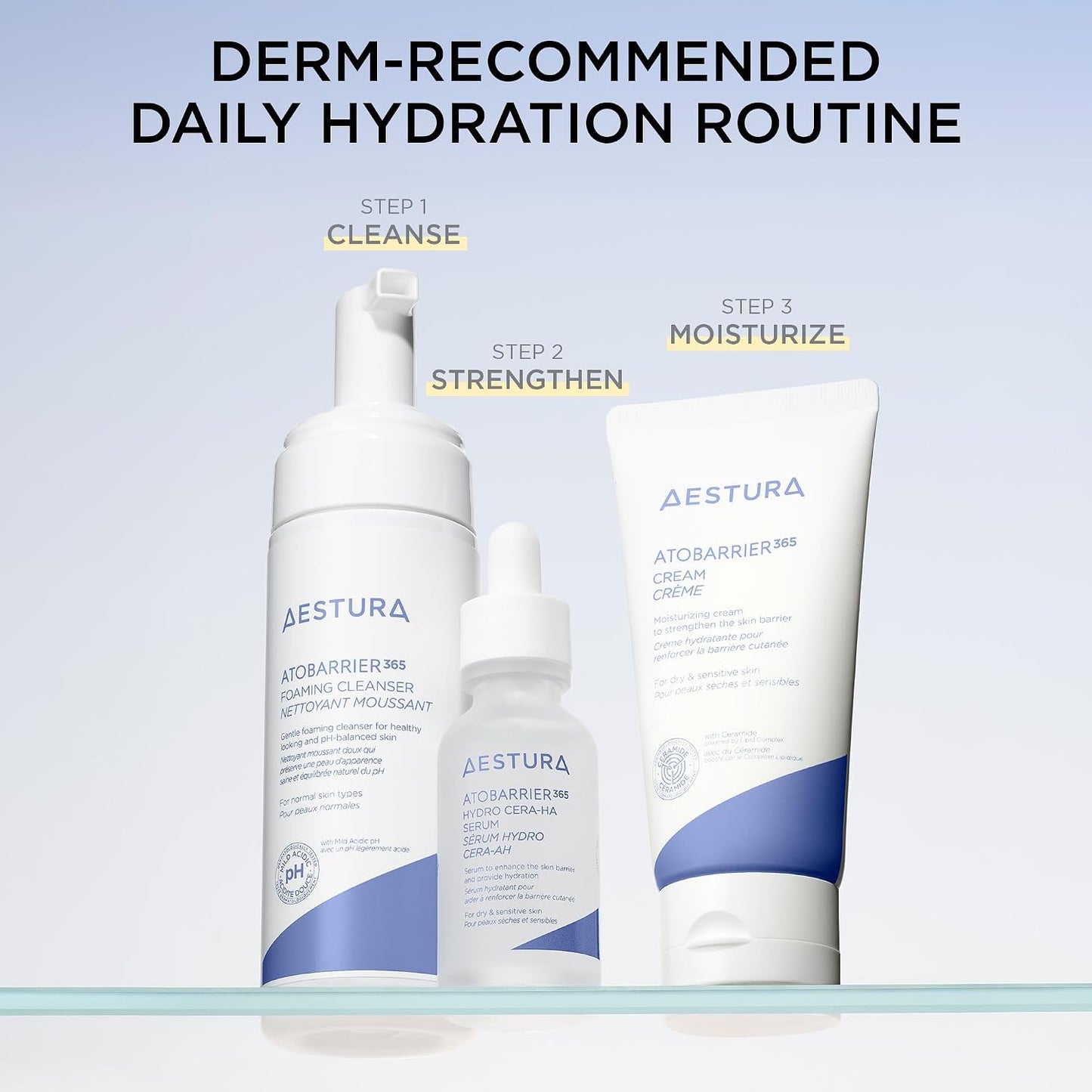 AESTURA ATOBARRIER365 Cream – Soothing Bathroom Vanity Hydrator for Daily Barrier-Care Mindfulness