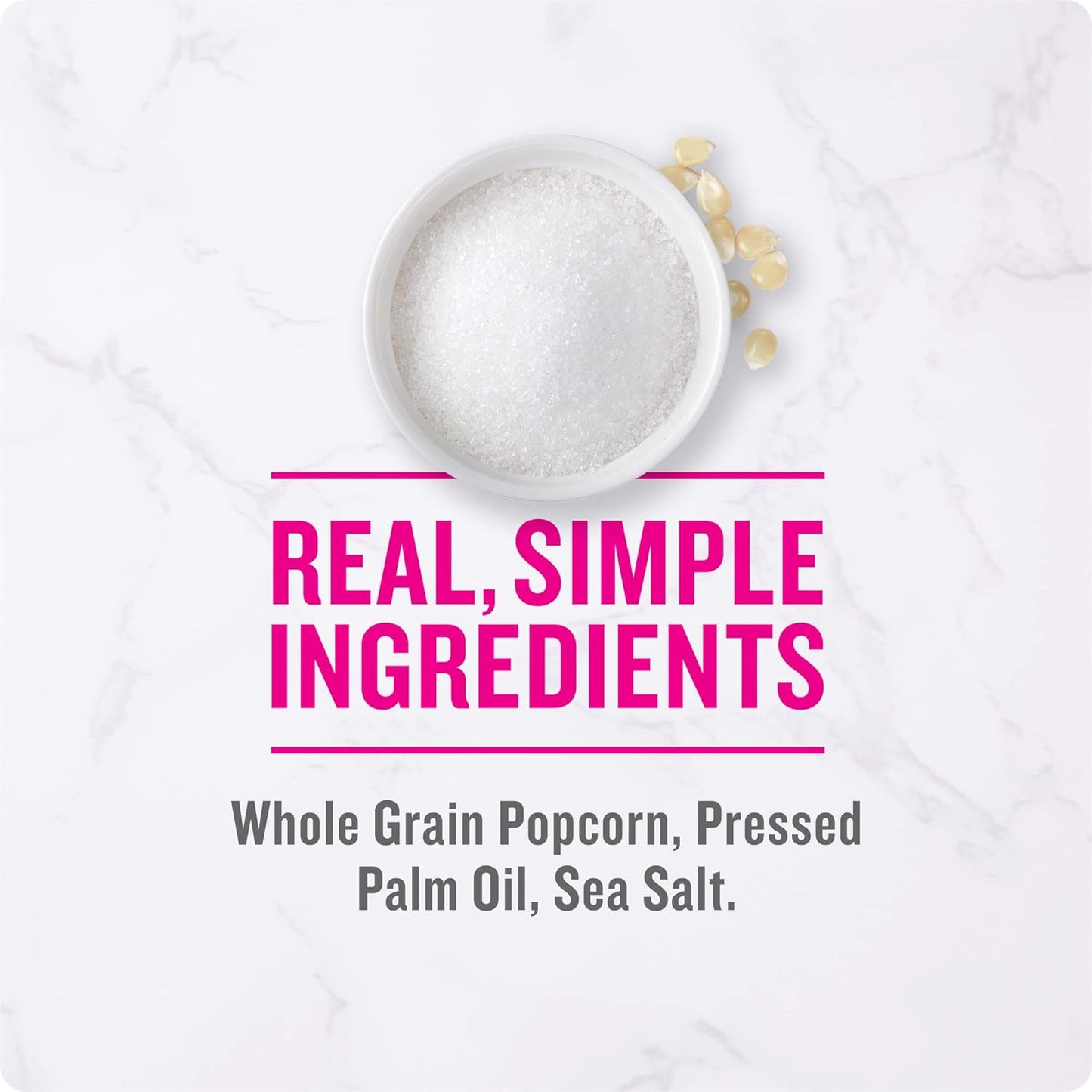 Angie's BOOMCHICKAPOP Sea Salt Microwave Popcorn, 6 ct – Four-Ingredient Snack for Intentional Clutter-Free Pantry