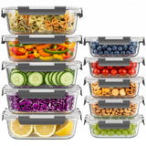 Dealusy 20-Piece Glass Food Container Combo – Streamlined Prep for Intentional Home Cooks