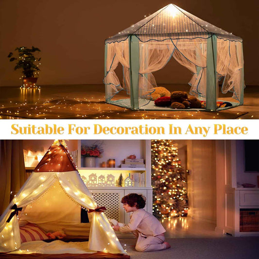 LumBliss Fairy Lights – Patio String Lighting for Outdoor Dining, 67Ft Waterproof Battery Operated LED Lights with Remote