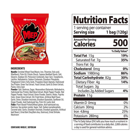 MEP Black Pepper Beef Ramen – Quick Lunch for Remote Workers, 5-Minute Desk Meal