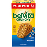 belVita Blueberry Breakfast Biscuits – Road Trip Snack, 12 Packs for Steady Energy on Long Drives