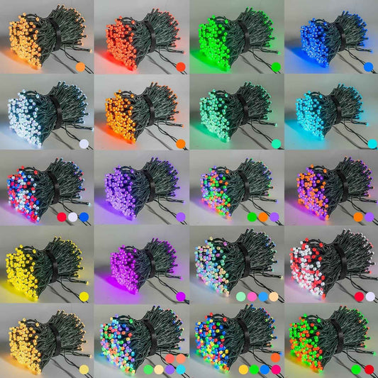 Dazzle Bright Smart Color Changing Christmas Lights – Portable Camping and Garden Decor, 200 LED App Controlled String Lights for Open Air Ambiance