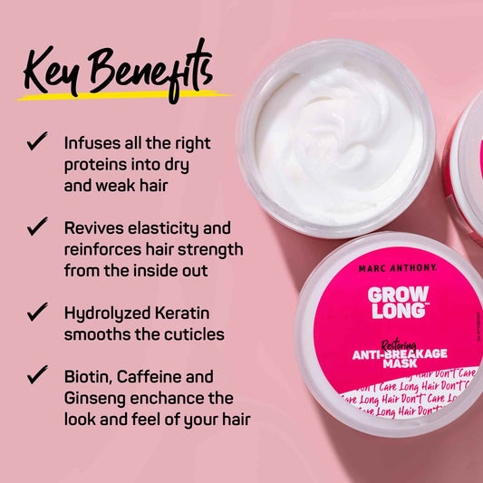 Marc Anthony Repair Bond Hair Mask – Thoughtful Birthday Gift for Her with Damaged or Color-Treated Hair, Rescuplex Bond Repair