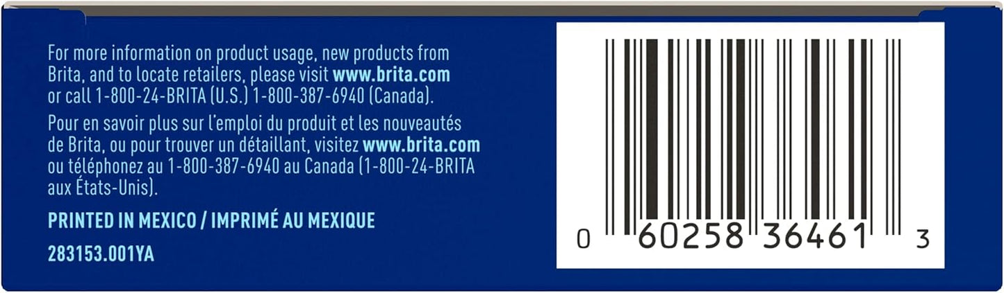 Brita Water Bottle Replacement Filters – Streamlined 3-Pack for Clutter-Free Kitchens and Desks, BPA-Free