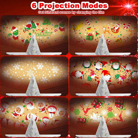 Lumichroma Christmas Tree Topper Projector – Living Room Centerpiece with Ceiling Light Show