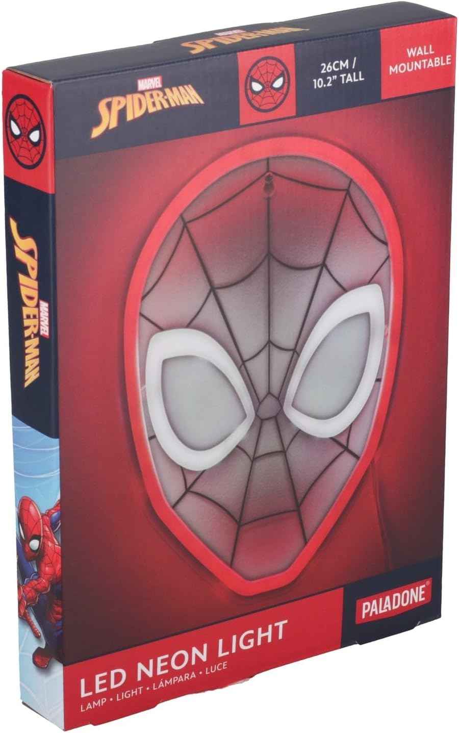 Spider-Man LED Neon Light – Safe Night Light for Kids Bedroom, Cool to Touch Plastic Wall Decor for Boys and Girls