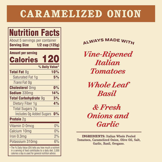Rao's Caramelized Onion Sauce – Premium Italian Tomato Sauce for Elevated Home Dining