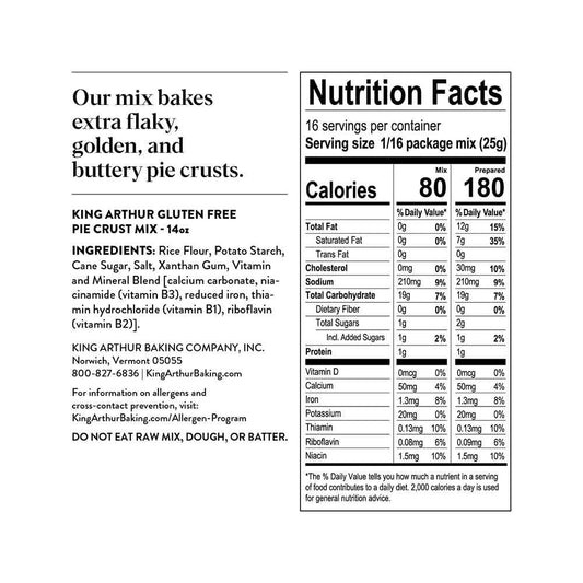 King Arthur Gluten Free Pie Crust Mix – Wholesome Baking for Celiac Home Bakers