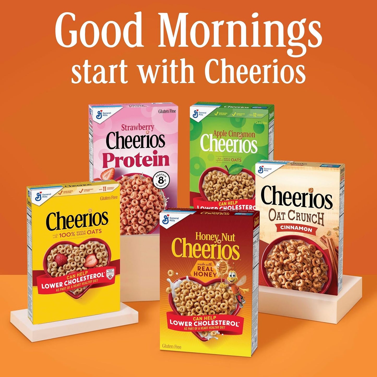 Cheerios Hearty Nut Medley Maple Cinnamon – Family Breakfast Cereal Kids and Adults Both Love, Maple Cinnamon Flavor, 20 oz Box