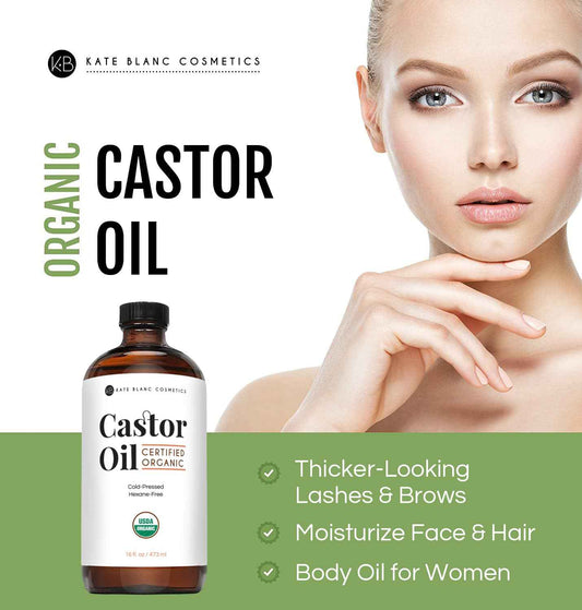 Kate Blanc Cosmetics Castor Oil Organic – Nightly Brow and Lash Ritual for a Mindful Self Care Routine