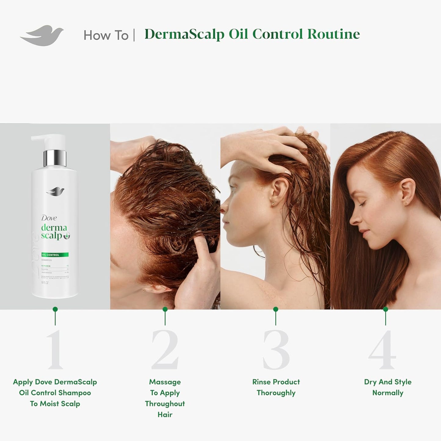 Dove Derma Scalp Oil Control Shampoo – Travel-Size Friendly 16 oz Wash for Gym Bags and Hotel Stays