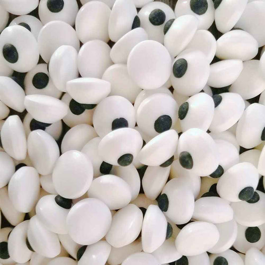 Single-Color Edible Candy Eye Toppers for Simple Halloween Cupcake Decorating