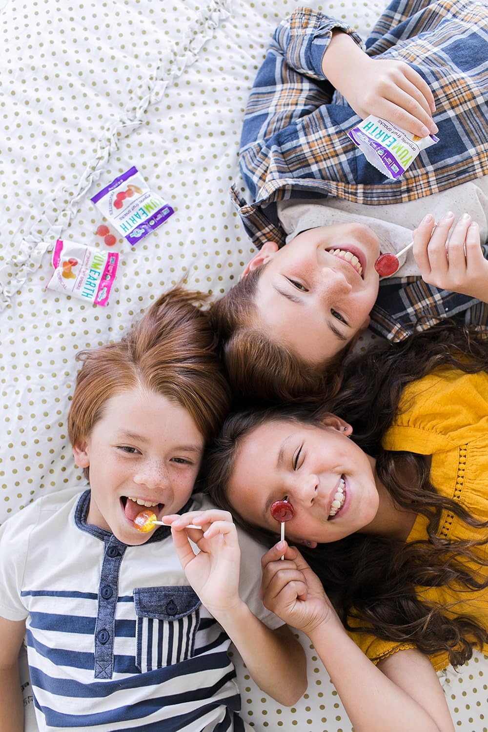 eight assorted kid-appealing flavors: pomegranate pucker, wet-face watermelon, strawberry smash, googly grape, very very cherry, perfectly peach, razzmatazz berry, mango tango