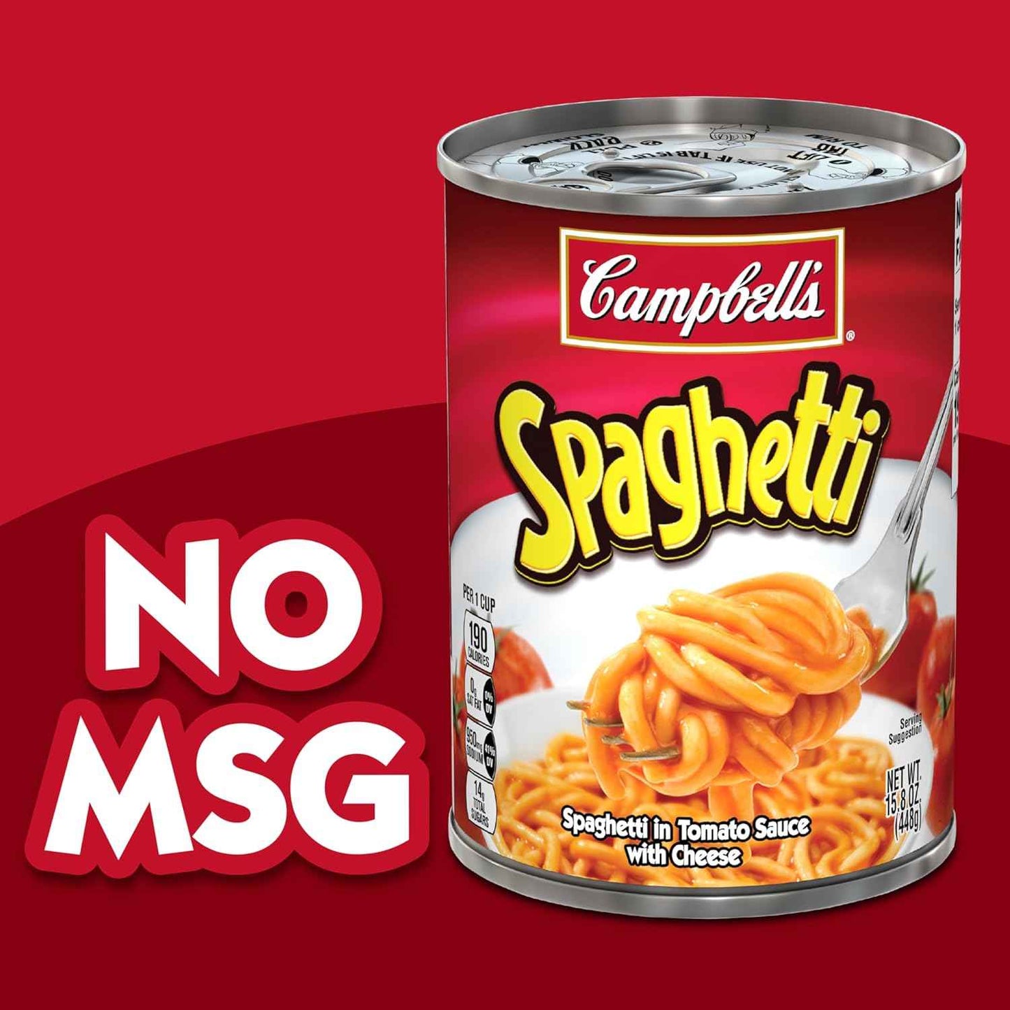 Campbell's Canned Spaghetti for Dorm Room Mini Fridge, Ready-in-Minutes Study Fuel