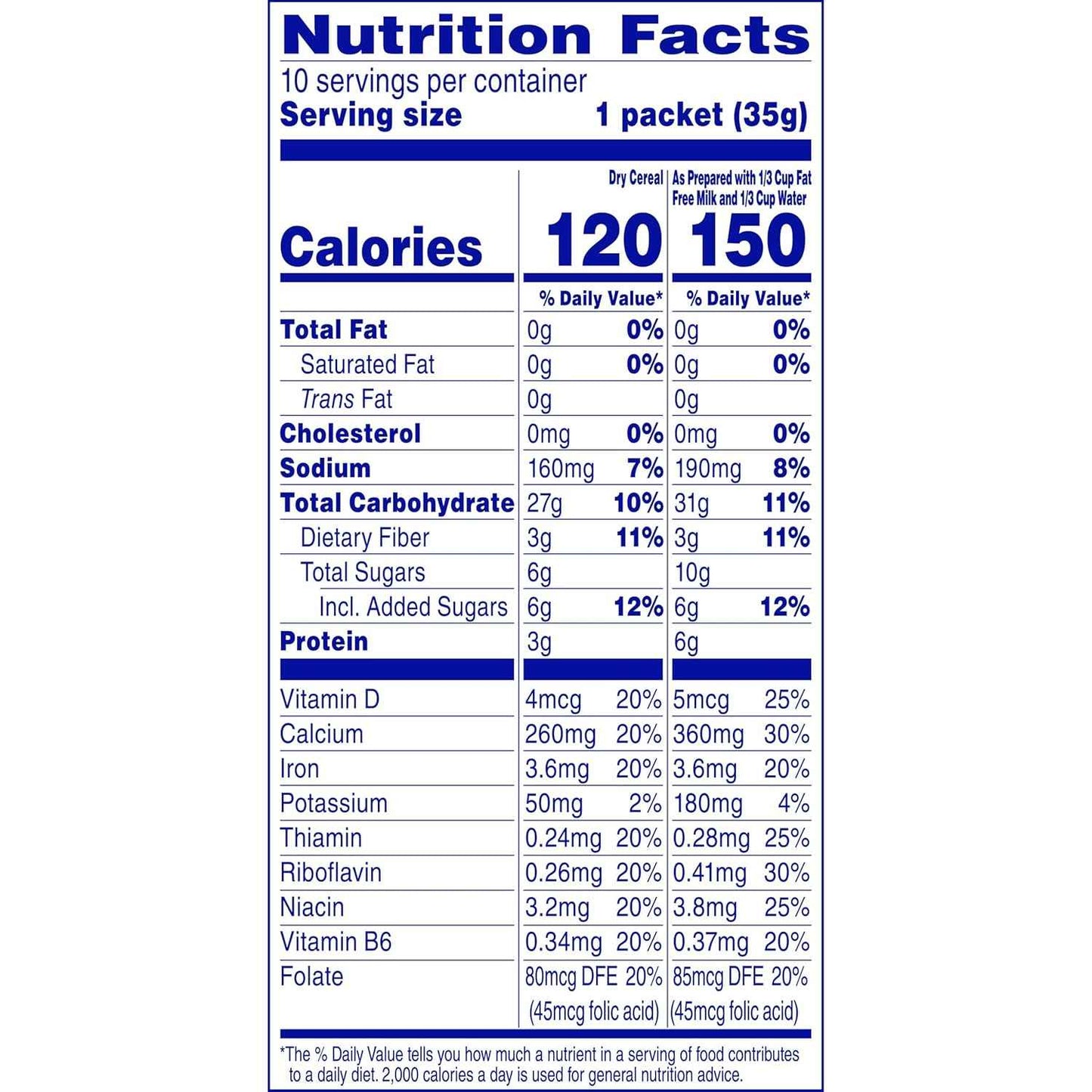 Cream of Wheat Lower Sugar Cocoa Hot Cereal – Fast Microwave Breakfast for Focused Workdays, 10 Packets