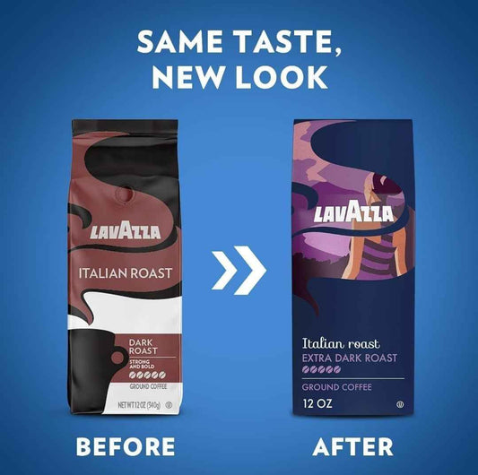 Lavazza Italian Roast Ground Coffee 12oz — Maximum-Strength Pre-Ground Brew for Focused Home Office Mornings