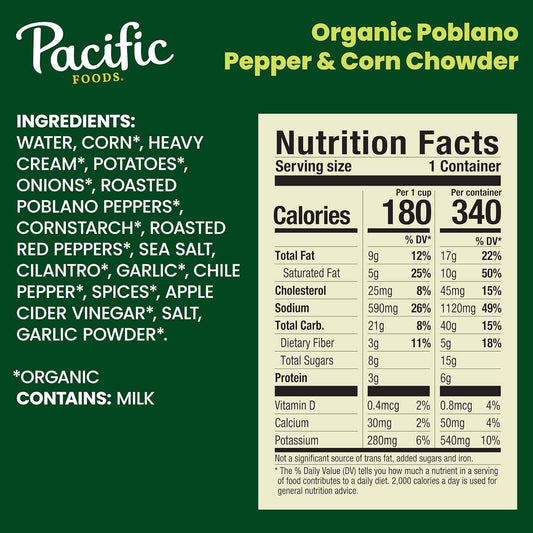 Pacific Foods Organic Poblano Pepper and Corn Chowder – 5-Minute Heat-and-Eat Lunch for the Busy Home Office