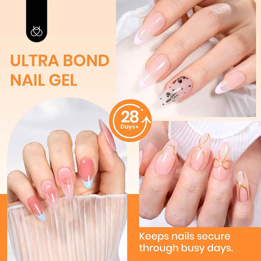 Beetles Solid Nail Glue Gel Set – Thoughtful Birthday Gift for Her, DIY Manicure Kit with Soft Nail Tips