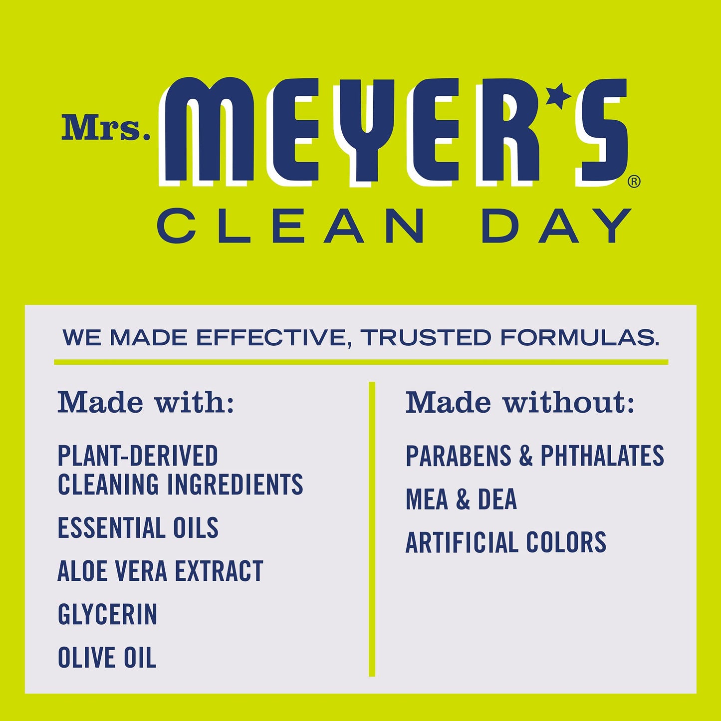 formulated without parabens, phthalates, mea, dea, artificial colors, or sls