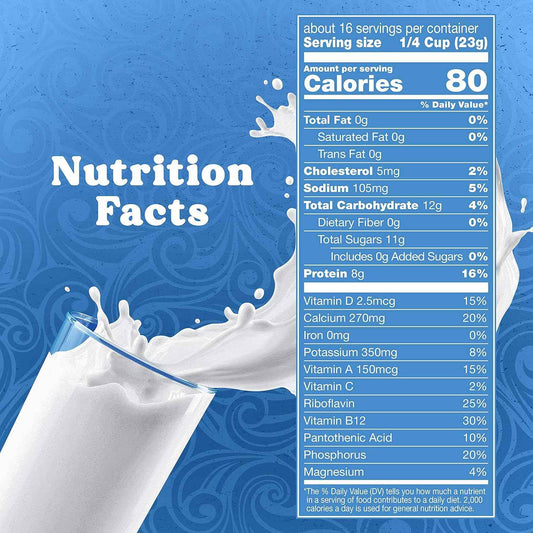 Swiss Miss Nonfat Dry Milk Powder – Long-Lasting Emergency Pantry Supply for Winter Storm and Power Outage Backup